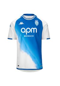 Kappa - Trzecia koszulka dla dzieci AS Monaco Kombat 2023/24. Kolor: wielokolorowy, niebieski, szary, biały. Sport: piłka nożna #1