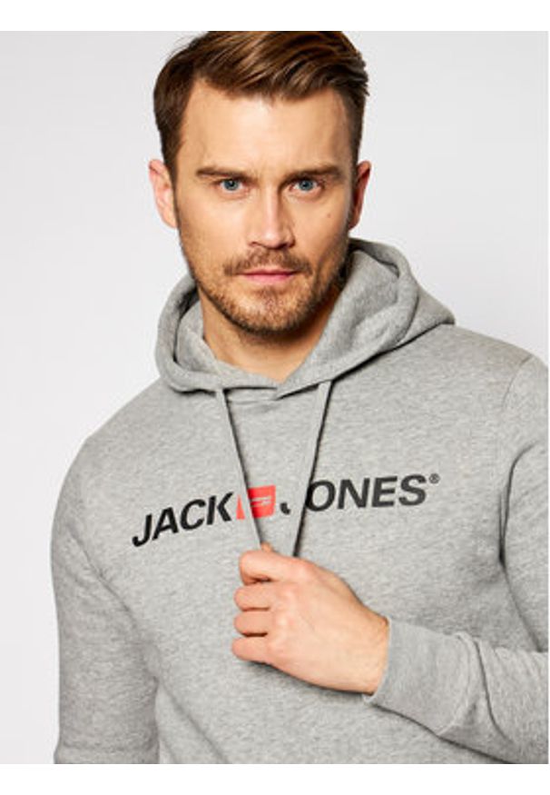 Jack & Jones Bluza Corp Old Logo 12137054 Szary Regular Fit. Kolor: szary. Materiał: bawełna
