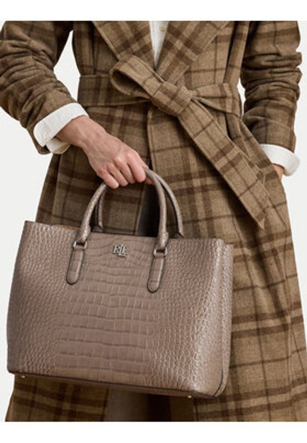 Lauren Ralph Lauren - LAUREN RALPH LAUREN Torebka Marcy 431942189010 Brązowy. Kolor: brązowy. Materiał: skórzane