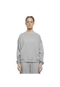 Urban Classics - Bluza Damska Frotte Z Okrągłym Dekoltem Oversize. Kolor: szary