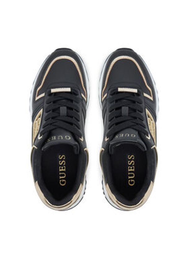 Guess Sneakersy FLJKOY ELE12 Czarny. Kolor: czarny. Materiał: skóra