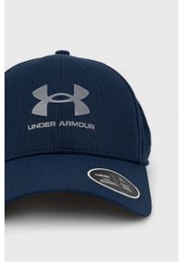 Under Armour czapka 1361529 kolor granatowy z nadrukiem. Kolor: niebieski. Materiał: skóra, materiał. Wzór: nadruk #3