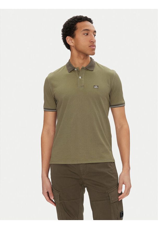 C.P. Company Polo 18CMPL130A006263G Zielony Regular Fit. Typ kołnierza: polo. Kolor: zielony. Materiał: syntetyk, bawełna