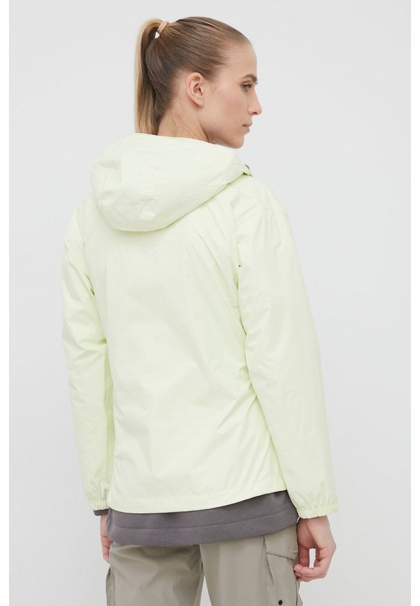 Helly Hansen - Kurtka przeciwdeszczowa. Okazja: na co dzień. Kolor: żółty. Materiał: materiał. Wzór: nadruk. Styl: casual