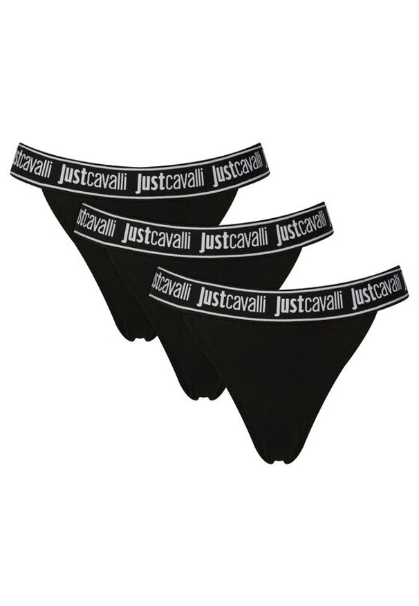 Just Cavalli Komplet stringów 80PAJU01 CJUT2 Czarny. Kolor: czarny. Materiał: bawełna