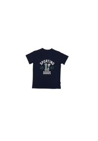 LEONE 1947 APPAREL - Dziecięca koszulka uniwersytecka z krótkim rękawem. Kolor: niebieski. Długość rękawa: krótki rękaw. Długość: krótkie. Sport: joga i pilates