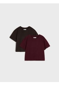 Sinsay - Bawełniane koszulki 2 pack - wielobarwny. Materiał: bawełna #1