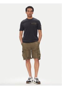 Aeronautica Militare T-Shirt 251TS2425J680 Granatowy Regular Fit. Kolor: niebieski. Materiał: bawełna
