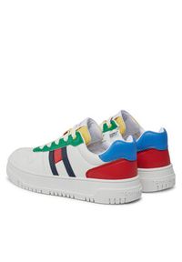 TOMMY HILFIGER - Tommy Hilfiger Sneakersy Flag Low Cut Lace-Up Sneaker T3X9-33369-1355 M Biały. Kolor: biały. Materiał: skóra #6