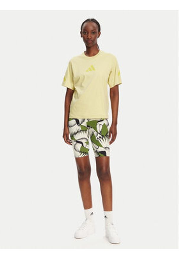 Adidas - adidas Kolarki FARM JD6286 Zielony Slim Fit. Kolor: zielony. Materiał: bawełna