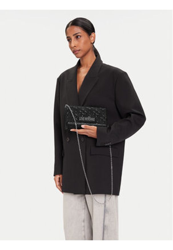 Love Moschino - LOVE MOSCHINO Torebka JC4079PP0NLA000B Czarny. Kolor: czarny. Materiał: skórzane