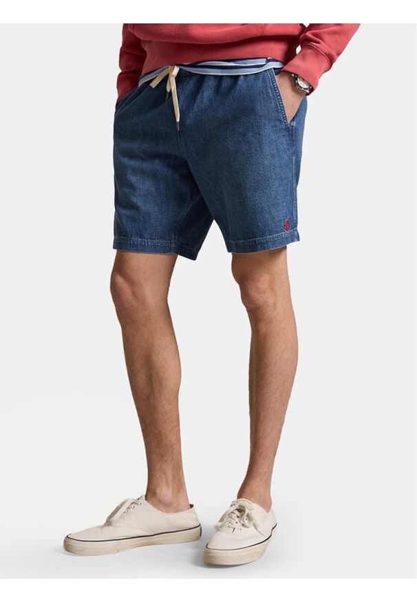 Polo Ralph Lauren Szorty jeansowe 710P02689001 Niebieski Regular Fit. Kolor: niebieski. Materiał: bawełna