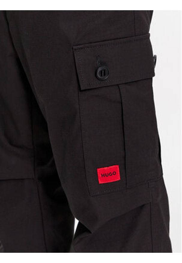 Hugo Spodnie materiałowe Garlo233 10250557 Czarny Regular Fit. Kolor: czarny. Materiał: bawełna