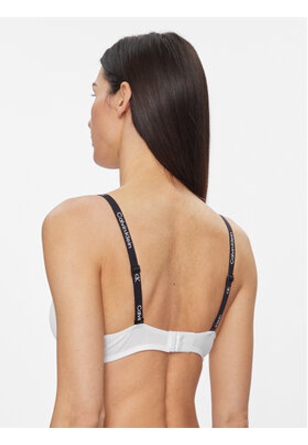 Calvin Klein Underwear Biustonosz z fiszbiną Lightly Lined Demi 000QF7219E Biały. Kolor: biały. Materiał: bawełna
