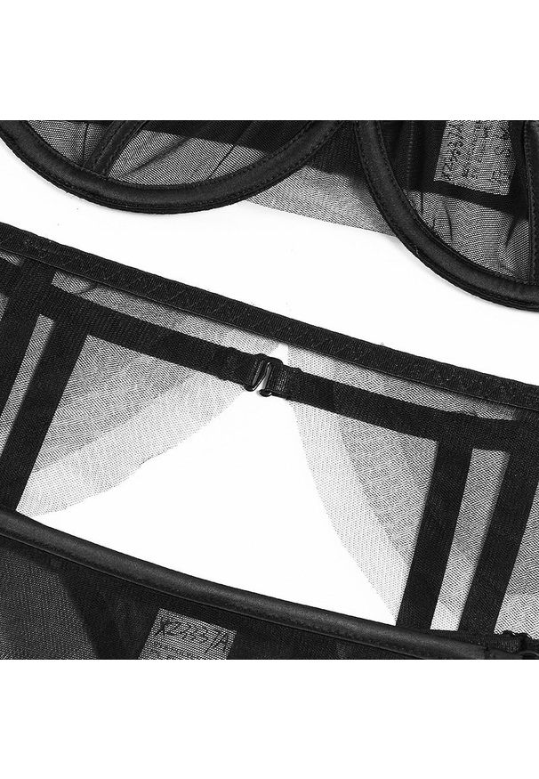 Intica - Komplet bielizny z delikatnej koronki na romantyczne wieczory Kaliope. Kolor: czarny. Materiał: koronka. Wzór: koronka