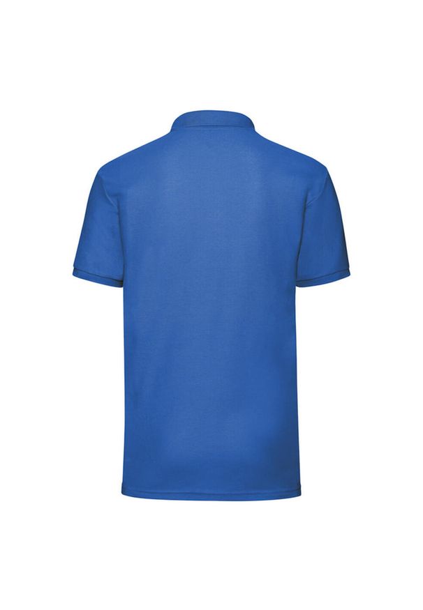 FRUIT OF THE LOOM - Męska Koszulka Polo 65/35 Pique. Typ kołnierza: polo. Kolor: niebieski