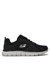 skechers - Skechers Sneakersy Scloric 52631/BKRD Czarny. Kolor: czarny. Materiał: mesh, materiał #1