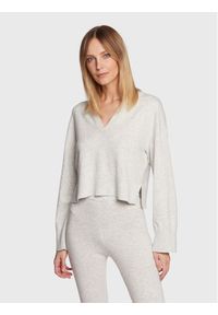 Gina Tricot Sweter Melia 18109 Szary Loose Fit. Kolor: szary. Materiał: syntetyk #1