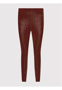 Guess Spodnie z imitacji skóry Priscilla W1BB08 WE5V0 Brązowy Extra Slim Fit. Kolor: brązowy. Materiał: syntetyk, skóra #4