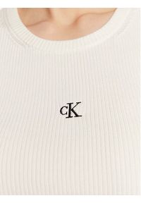 Calvin Klein Jeans Bluzka J20J220709 Biały Cropped Fit. Kolor: biały. Materiał: lyocell #3