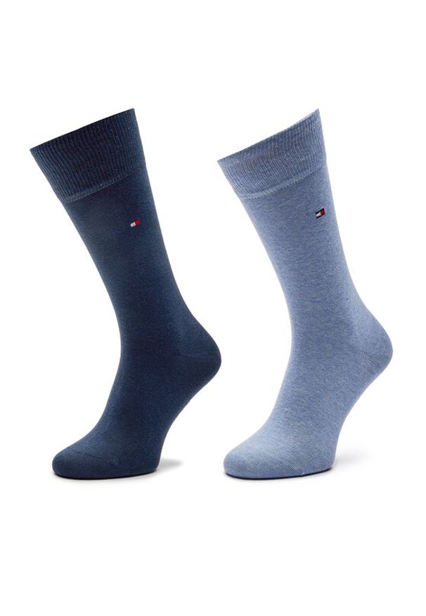 TOMMY HILFIGER - Tommy Hilfiger Skarpety długie 371111134 Niebieski. Kolor: niebieski. Materiał: bawełna