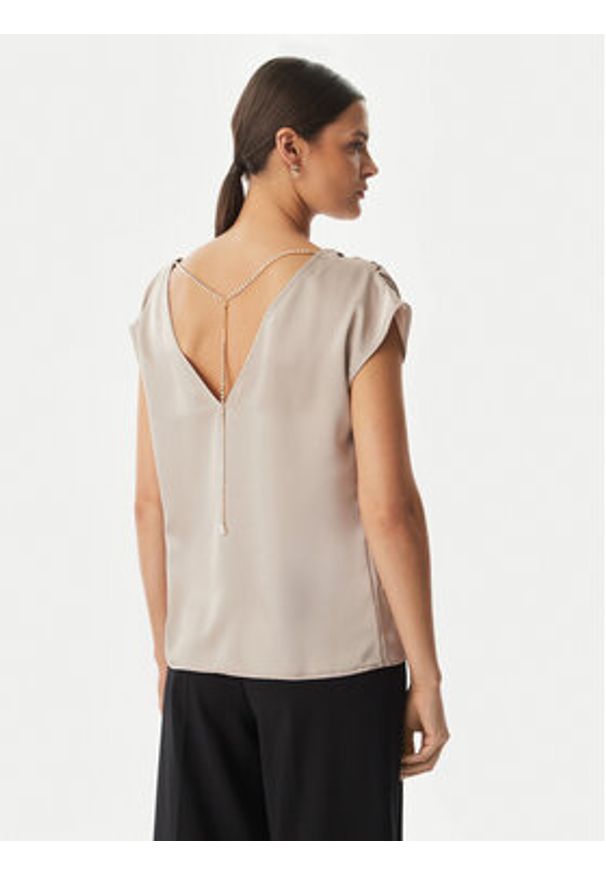 Rinascimento Bluzka CFC0020252002 Beżowy jasny Regular Fit. Kolor: beżowy. Materiał: syntetyk