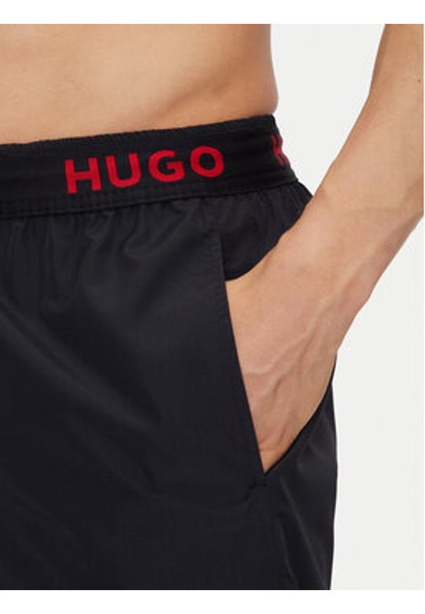 Hugo - HUGO Szorty kąpielowe Tap 50534495 Czarny Regular Fit. Kolor: czarny. Materiał: syntetyk