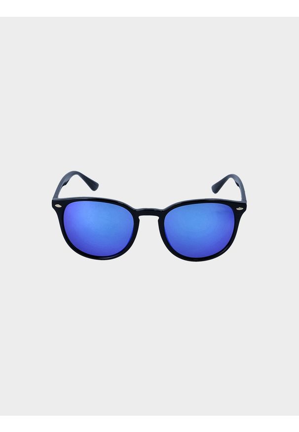 4f - Okulary przeciwsłoneczne z multibarwną powłoką uniseks - czarne. Kolor: czarny. Wzór: gradientowy
