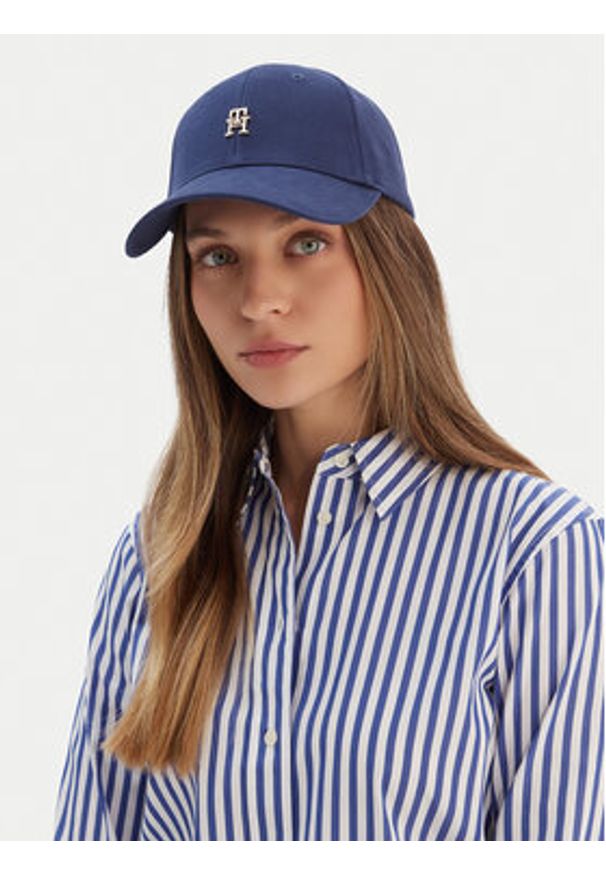 TOMMY HILFIGER - Tommy Hilfiger Czapka z daszkiem Elevated Chic AW0AW17631 Granatowy. Kolor: niebieski. Materiał: materiał, bawełna