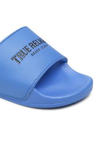 True Religion Klapki TRSLIDE015 Niebieski. Kolor: niebieski. Materiał: skóra #7