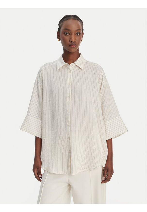 Eleh Koszula SS260297 Biały Relaxed Fit. Kolor: biały. Materiał: bawełna