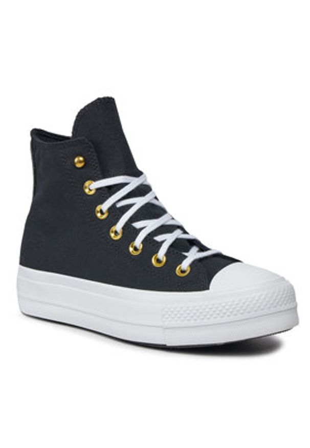 Converse Trampki Chuck Taylor All Star Lift Platform Star Studded A05453C Czarny. Kolor: czarny. Materiał: materiał. Obcas: na platformie