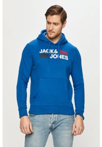Jack & Jones - Bluza bawełniana. Okazja: na co dzień. Kolor: niebieski. Materiał: bawełna. Wzór: nadruk. Styl: casual #1