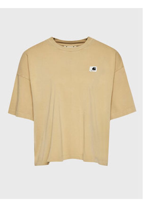 Carhartt WIP T-Shirt Nelson I029647 Beżowy Relaxed Fit. Kolor: beżowy. Materiał: bawełna