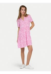 only - ONLY Sukienka letnia Zally 15262674 Różowy Regular Fit. Kolor: różowy. Materiał: wiskoza. Sezon: lato