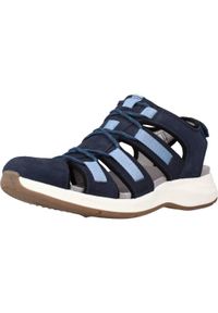 Clarks - Sandały CLARKS SOLAN SAIL COMBI Niebieski. Kolor: niebieski. Materiał: tkanina, skóra. Sezon: lato