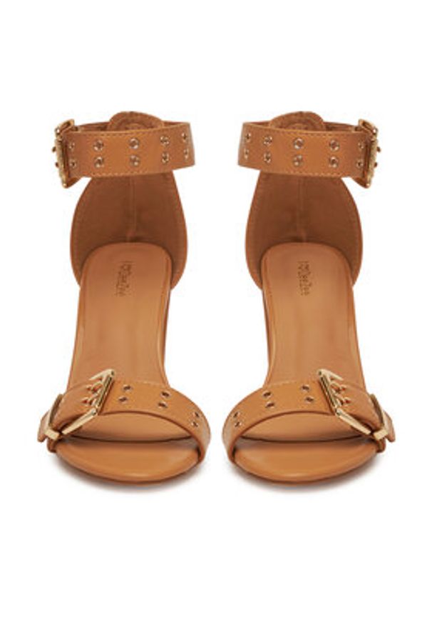 DeeZee Sandały 7A194-1C Beżowy. Kolor: beżowy. Materiał: skóra