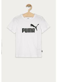 Puma - T-shirt dziecięcy 92-176 cm. Okazja: na co dzień. Kolor: biały. Materiał: bawełna, dzianina. Wzór: nadruk. Styl: casual #1