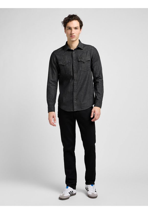 Lee - MĘSKA KOSZULA LEE REGULAR WESTERN SHIRT WASHED BLACK 112330644