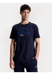 TOMMY HILFIGER - Tommy Hilfiger T-Shirt Graphic MW0MW32641 Granatowy Regular Fit. Kolor: niebieski. Materiał: bawełna