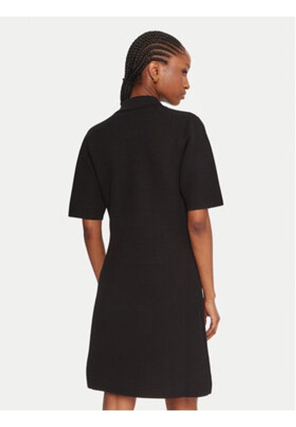 Fracomina Sukienka codzienna FR25WD5005K55301 Czarny Regular Fit. Okazja: na co dzień. Kolor: czarny. Materiał: wiskoza, syntetyk. Typ sukienki: proste. Styl: casual