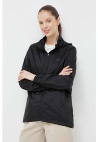 4f - 4F kurtka do biegania kolor czarny. Typ kołnierza: kaptur. Kolor: czarny. Materiał: materiał #1