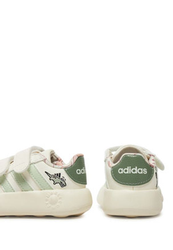 Adidas - adidas Sneakersy Dino Grand Court 2.0 JI3898 Biały. Kolor: biały. Materiał: skóra