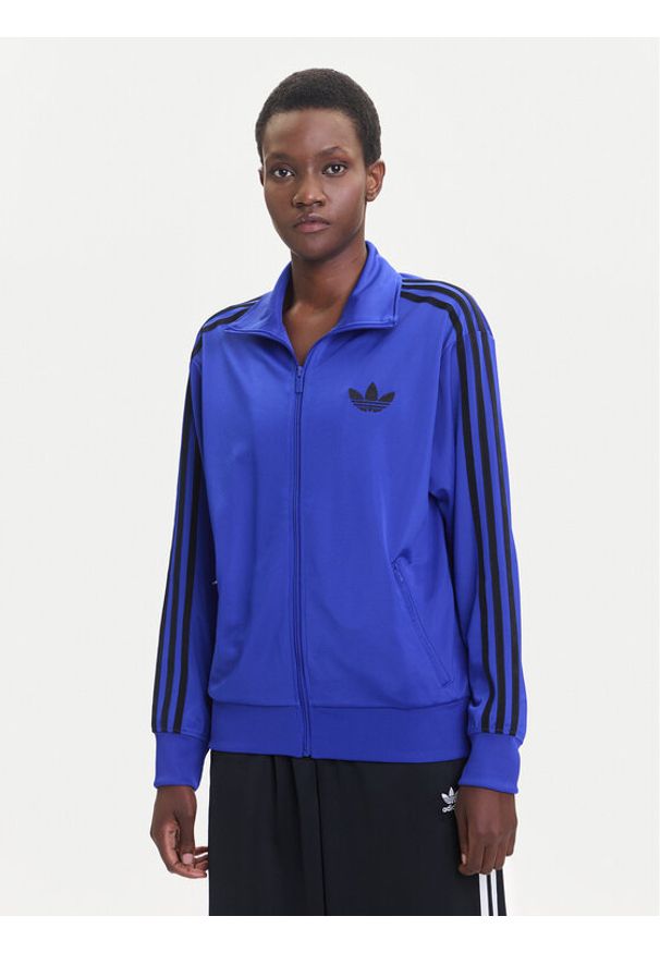 Adidas - adidas Bluza adicolor Classic Firebird JX6462 Niebieski Loose Fit. Kolor: niebieski. Materiał: syntetyk