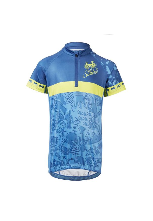 Koszulka dla dzieci Silvini Scrivia. Kolor: wielokolorowy, niebieski, zielony. Sport: kolarstwo