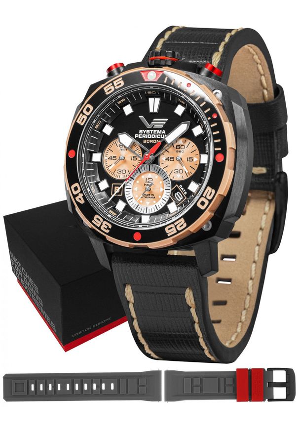 Zegarek męski Vostok Europe VK67-650E721LB czarny. Kolor: czarny