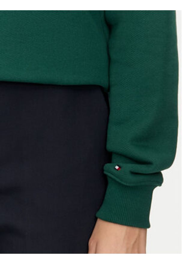 TOMMY HILFIGER - Tommy Hilfiger Bluza Modern WW0WW43574 Zielony Regular Fit. Kolor: zielony. Materiał: bawełna