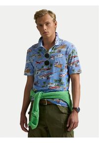 Polo Ralph Lauren Polo 710966450001 Niebieski Standard Fit. Typ kołnierza: polo. Kolor: niebieski. Materiał: bawełna