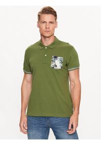 Blend Polo 20715469 Zielony Regular Fit. Typ kołnierza: polo. Kolor: zielony. Materiał: bawełna