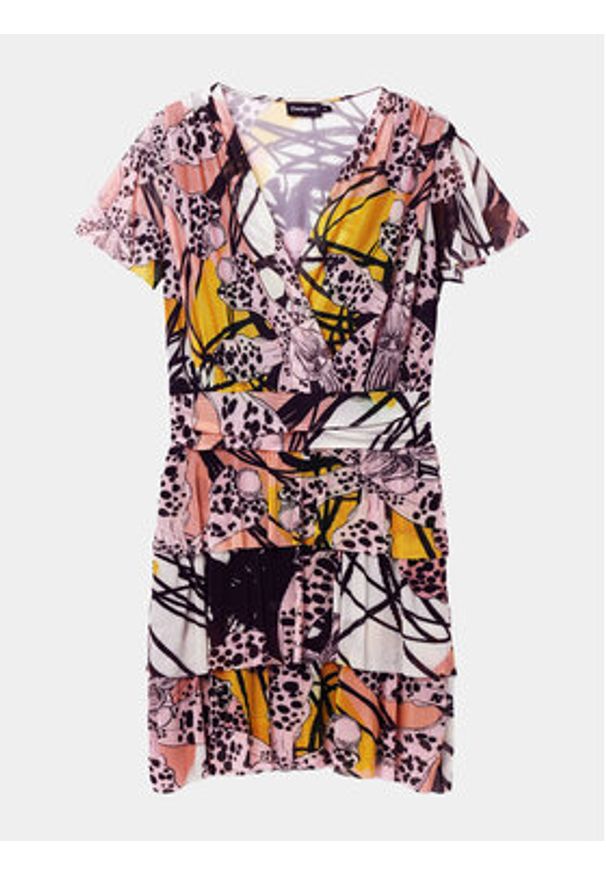 Desigual Sukienka letnia MONSIEUR CHRISTIAN LACROIX Cadiz 24SWVK52 Kolorowy Regular Fit. Materiał: syntetyk. Wzór: kolorowy. Sezon: lato